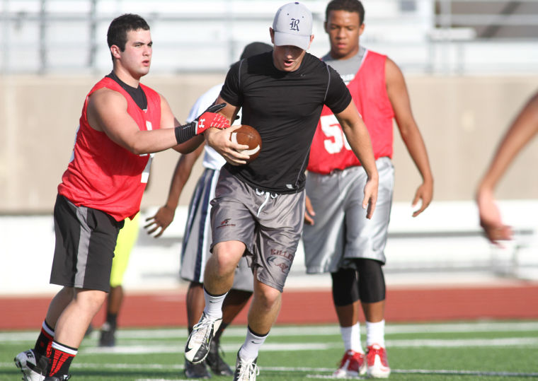 7 on 7 football at Leo Buckley